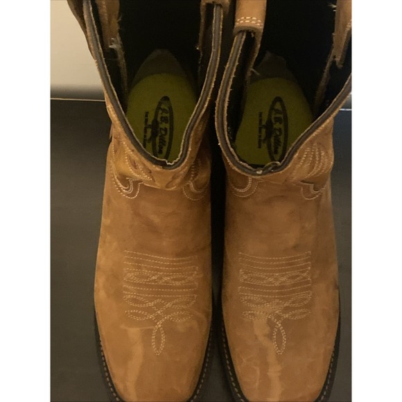 JB Dillon Boots JBA2175 Women's Size 9 Brown Leather Pull On Work Sole - Picture 4 of 8